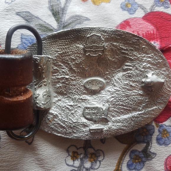 Vintage Tooled Leather Belt - Picture 6 of 8